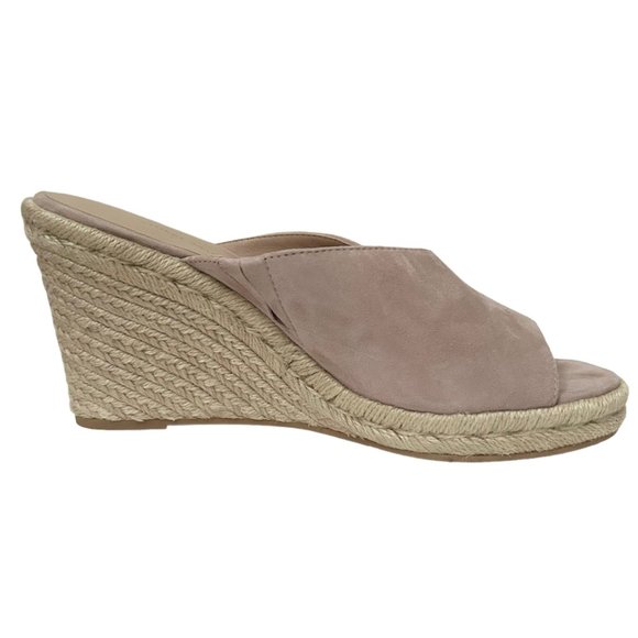 Stuart Weitzman Marabella Pink Suede Slip On Espadrille Wedges - Picture 2 of 11